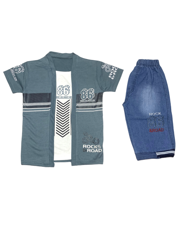 Kids’ Summer Casual Set (T-Shirt, and Shorts) [4-6 Years] - Image 2